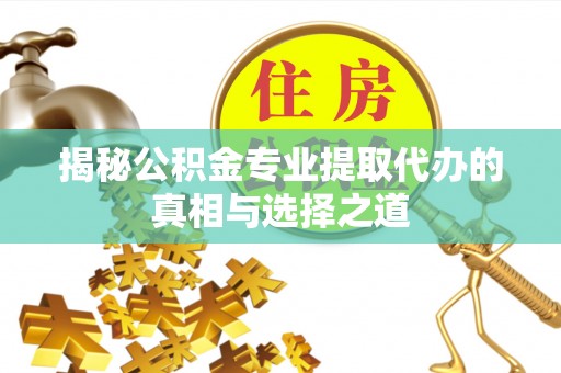 凤泉揭秘公积金专业提取代办的真相与选择之道