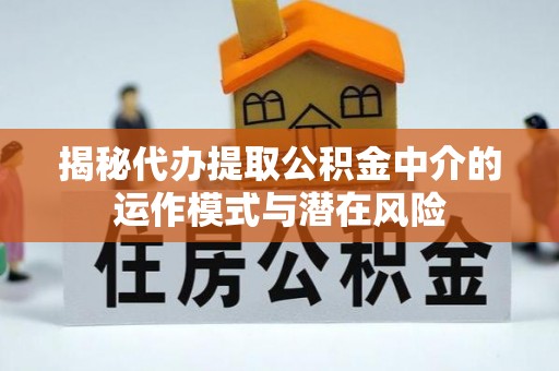 凤泉揭秘代办提取公积金中介的运作模式与潜在风险